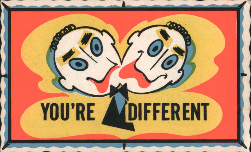 You're Different Two-Headed Character Self-Stick Graphic