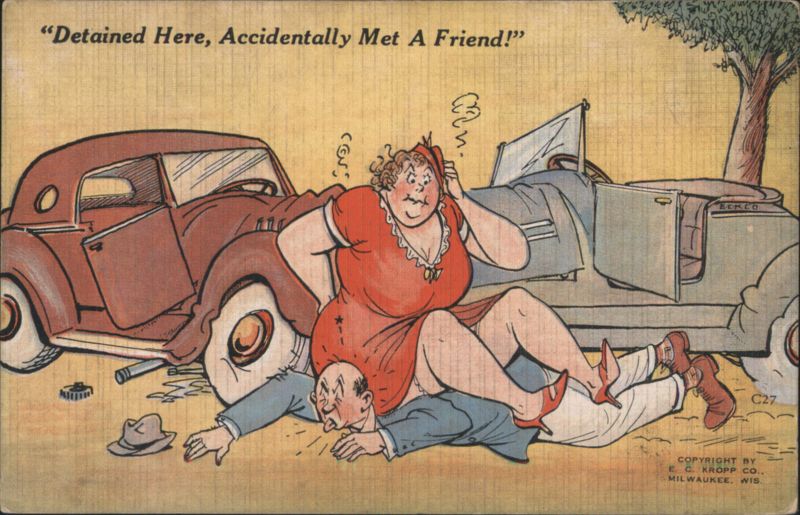 Detained Here, Accidentally Met A Friend! Comic Car Crash