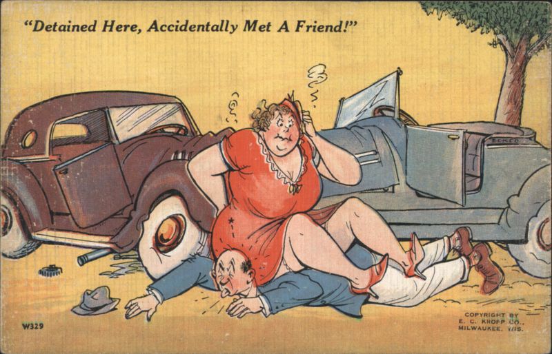 Detained Here, Accidentally Met A Friend! Comic Car Accident