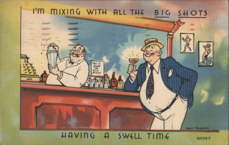 I'm Mixing With All The Big Shots Comic Bar Scene