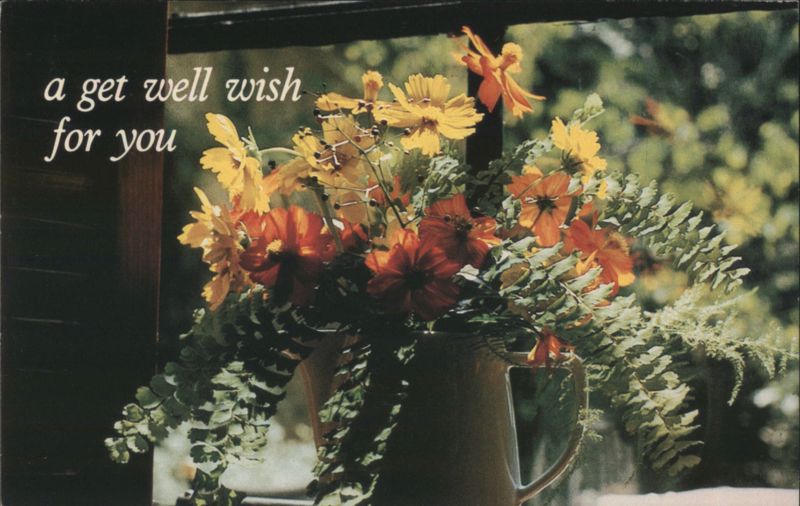 A Get Well Wish For You, Flowers in Pitcher