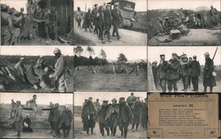 Set of 8: WWI War Post Cards Series H Postcard