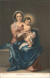 La Vergine col Figlio by Murillo Postcard