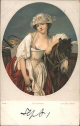 La Laitière (The Milkmaid) by Jean-Baptiste Greuze Postcard