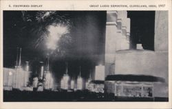 Fireworks Display, Great Lakes Exposition, 1937 Postcard