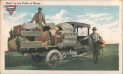 Army YMCA Truck with Mail for the Folks at Home Postcard