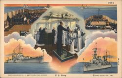 U.S. Navy Life Collage: Ships, Sailors, and Activities Postcard