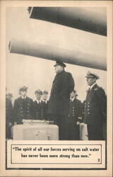 Winston Churchill Addressing HMS Exeter Crew at Plymouth Postcard