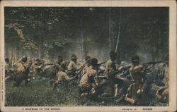 A Skirmish in the Woods, US Army Military Training Postcard
