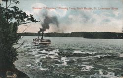 Steamer 'Algerian' Running Long Sault Rapids Postcard