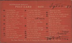 Australian Ballot Post Card with Checkboxes Postcard
