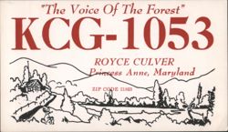 Royce Culver KCG-1053 "The Voice Of The Forest" QSL Postcard