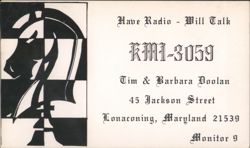 Tim & Barbara Doolan QSL Card KMI-3059 Lonaconing MD Postcard