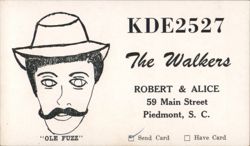 KDE2527 The Walkers Robert & Alice Ole Fuzz QSL Postcard