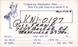 QSL Card KNI-0187 Russ Frank Mehlville Missouri Postcard