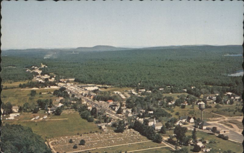 Aerial View of North Windham and Sebago Lake Area Maine
