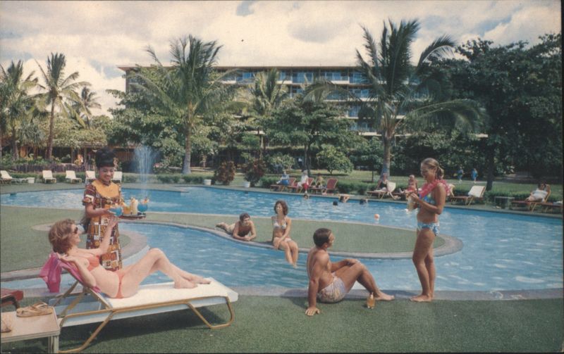 Kaanapali Beach Hotel Whale-Shaped Pool Kaanapali, Maui Hawaii