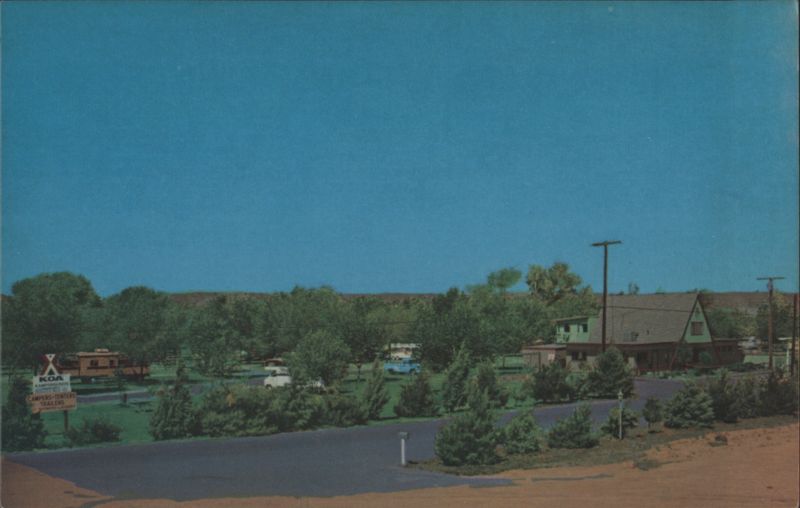 KOA Kampground Tree-Shaded Grounds and A-Frame Office Victorville California