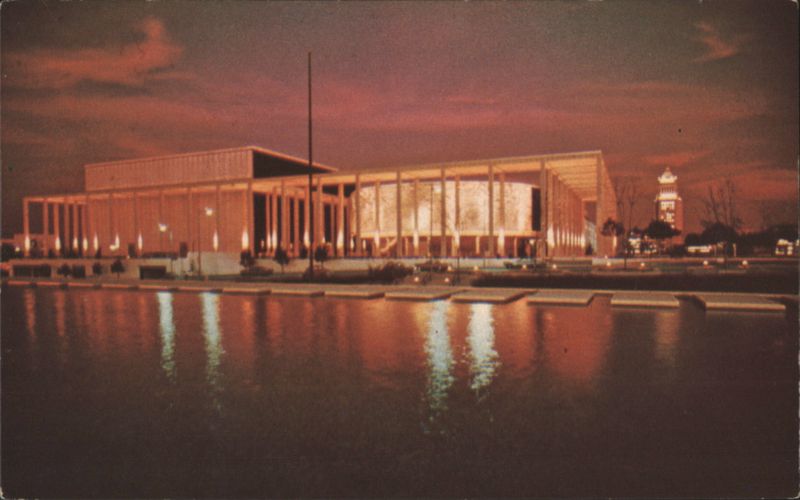 Mark Taper Forum and Ahmanson Theatre at Night Los Angeles California