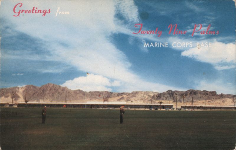 Marine Corps Base Administration Building & Mountains Twentynine Palms California