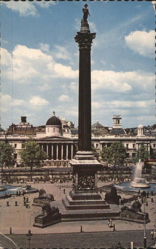 Nelson's Column and National Gallery, Trafalgar Square London United Kingdom