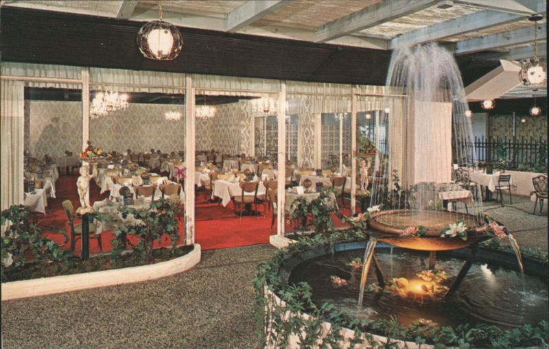 Danny's Garden Restaurant Interior with Fountain Sacramento California