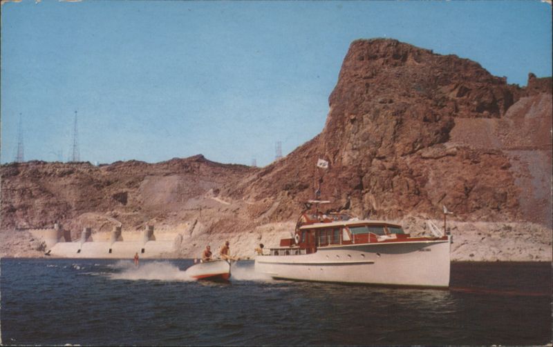 Cruiser and Motorboat on Lake Mead at Hoover Dam Nevada