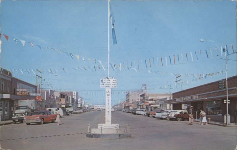 Mile Zero of the Alaska Highway, Dawson Creek BC Canada