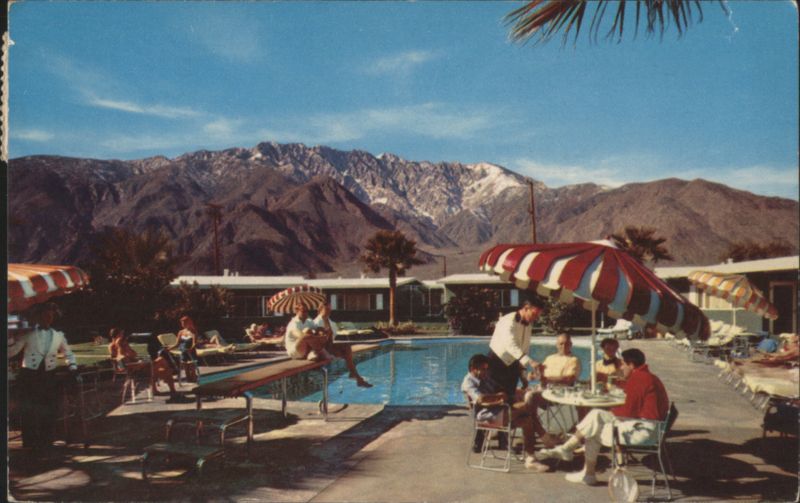 Bonaire Village Pool and San Jacinto Mountains Palm Springs California