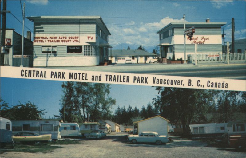 Central Park Motel and Trailer Park on Kingsway Burnaby BC Canada
