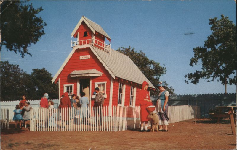 The Little Red Schoolhouse at Storybook Land Irving Texas