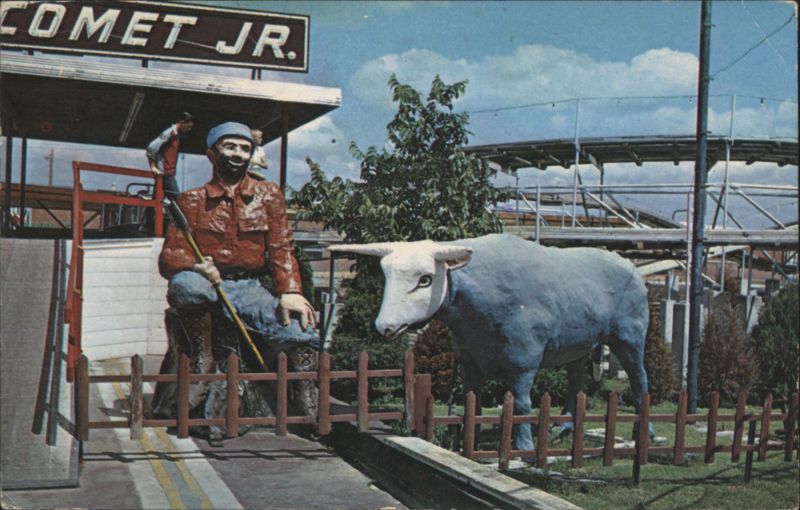 Paul Bunyan and Babe the Blue Ox at Kiddieland Wichita Kansas