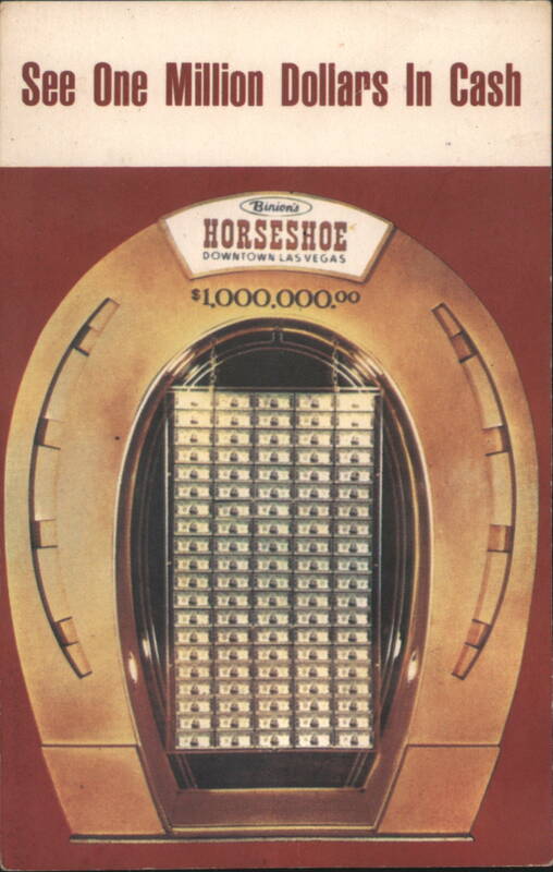 Binion's Horseshoe One Million Dollars in Cash Display Las Vegas Nevada