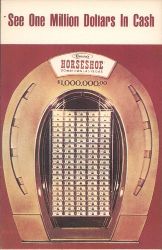 Binion's Horseshoe One Million Dollars in Cash Display Las Vegas Nevada