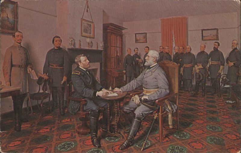 Surrender of General Lee to General Grant, April 9, 1865 Appomattox Virginia