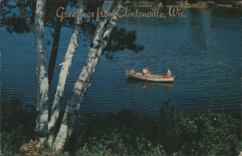 Rowboat Ride on the Lake with Birch Trees Clintonville Wisconsin