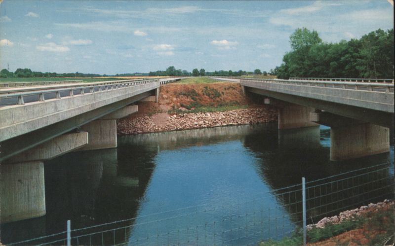 Pigeon River Bridges on the Indiana Toll Road