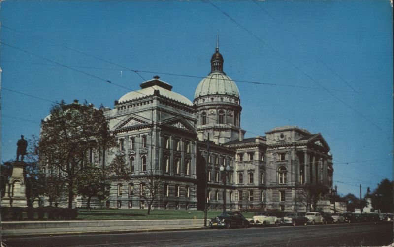 Indiana State House with Ornate Corinthian Architecture Indianapolis