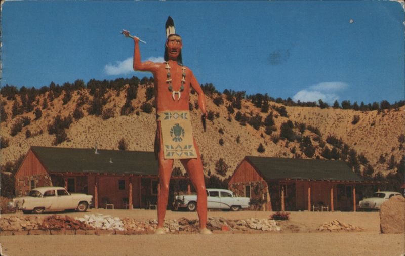 World's Largest Indian at Fisher's Rancho Lodge Orderville Utah