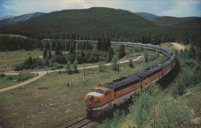 Vista-Dome California Zephyr in the Colorado Rockies