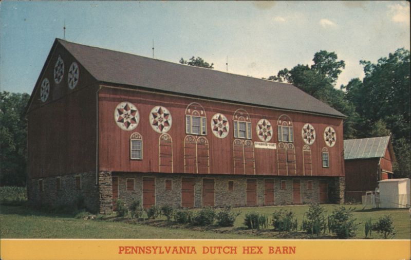 Pennsylvania Dutch Hex Barn with Hex Signs