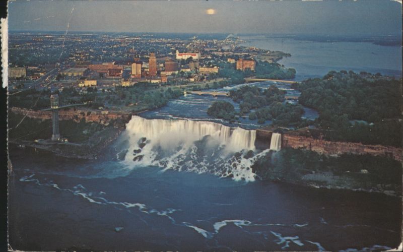 American Falls and Niagara Falls at Twilight New York