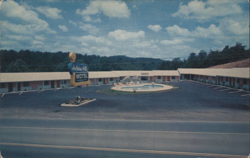 Holiday Hill Motel with Swimming Pool and Neon Sign Cleveland Tennessee
