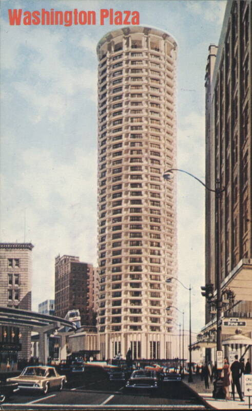 Washington Plaza Hotel 40-Story Circular Tower Seattle