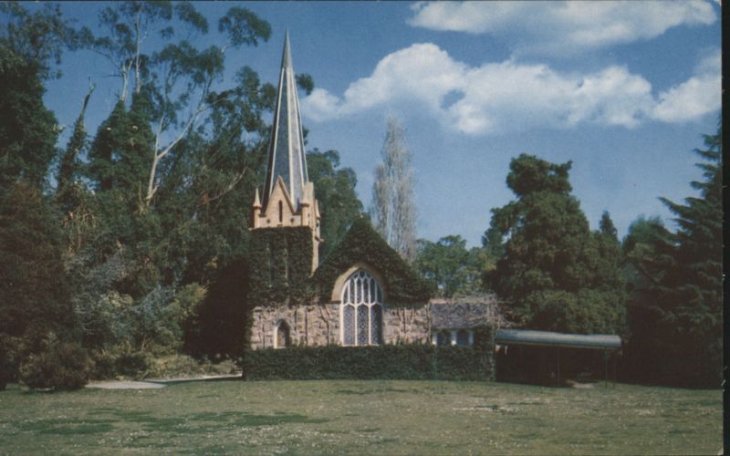 Ivy-Covered Stone Chapel, Cypress Lawn Cemetery