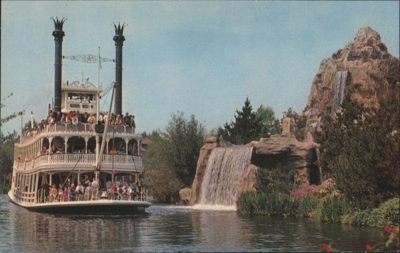 Mark Twain Steamboat and Cascade Peak, Frontierland Anaheim California