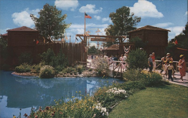 Frontierland Entrance Replica Log Fort Anaheim California