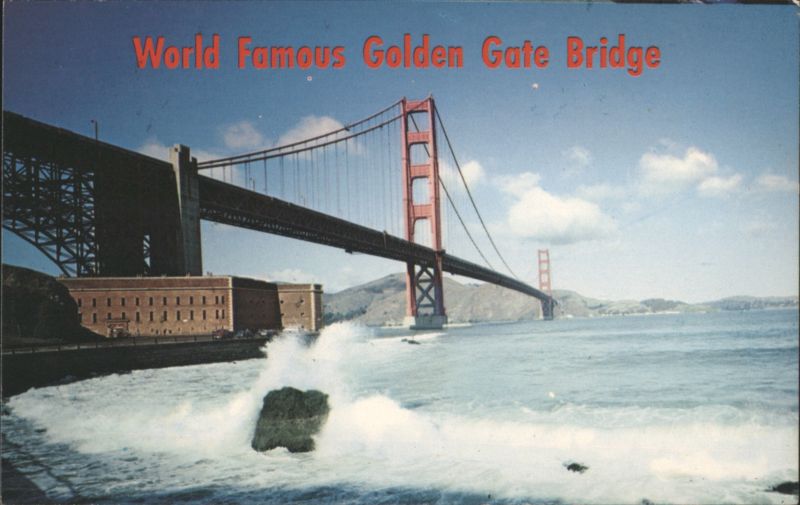 World Famous Golden Gate Bridge and Fort Point San Francisco California
