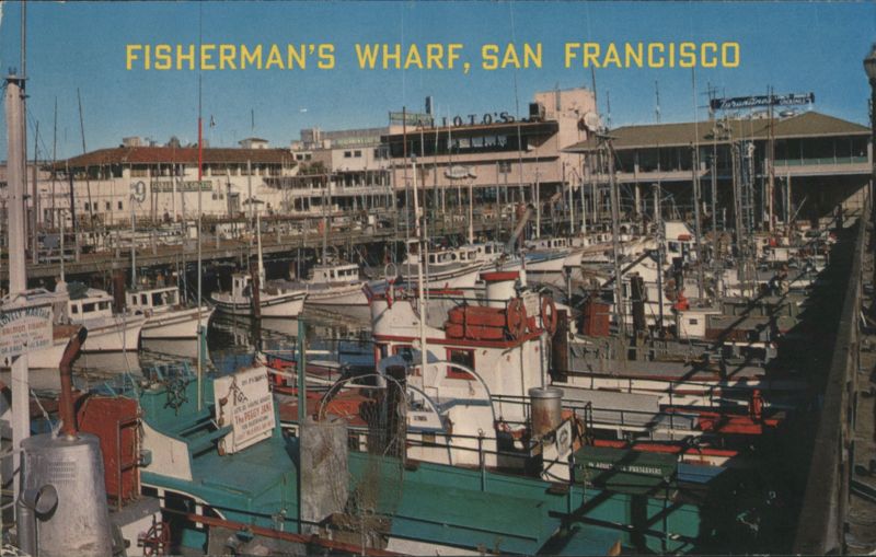 Fisherman's Wharf Harbor with Fishing Boats San Francisco California