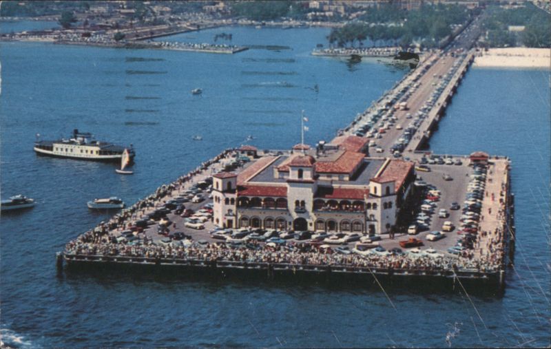 Municipal Recreation Pier and Waterfront Aerial View St. Petersburg Florida